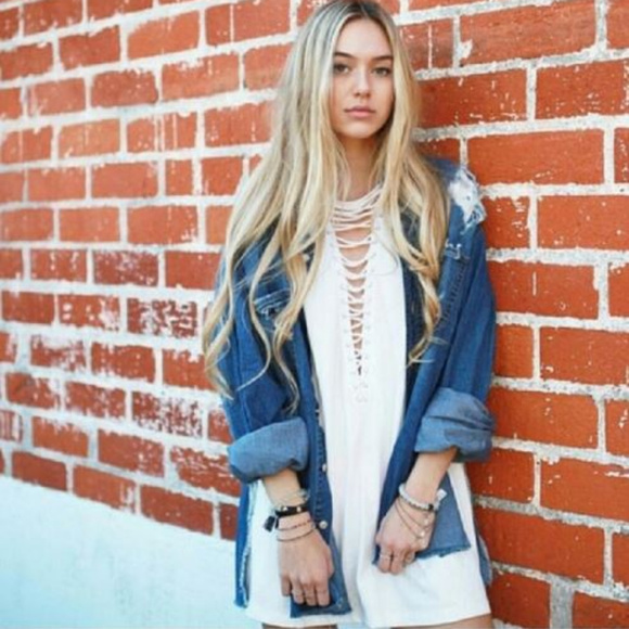 LF Tops - ~NWOT~ Emma and Sam lace up tee/dress